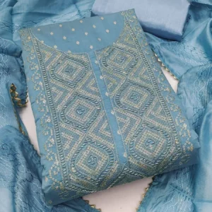 Unstitched Dress Material With Dupatta